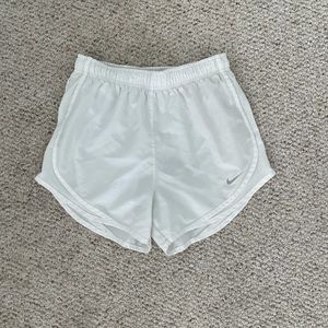 Nike Dri-fit white athletic shorts